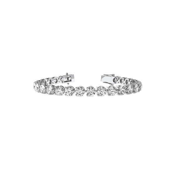 Round brilliant tennis bracelet 16.00 cts total weight