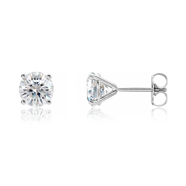 Round brilliant studs 5.00 cts total weight