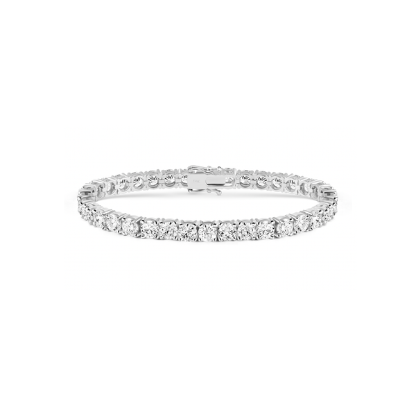Round brilliant tennis bracelet 18.00 cts total weight