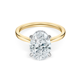 Oval shape diamond 3.00 cts ring