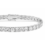 Round brilliant tennis bracelet 18.00 cts total weight