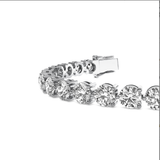 Round brilliant tennis bracelet 16.00 cts total weight