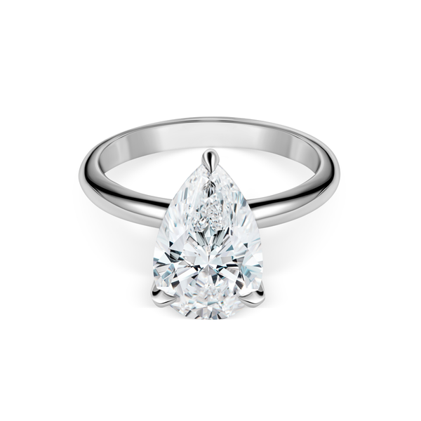 Pear shape diamond 3.00 cts ring