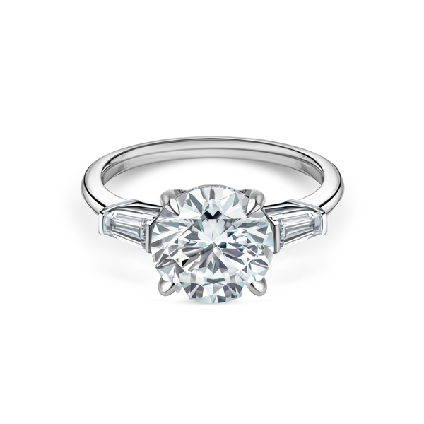 Round brilliant diamond  3.00 cts ring