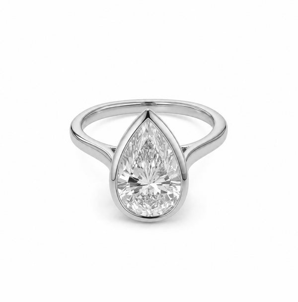 Pear shape  diamond 3.00 ct ring
